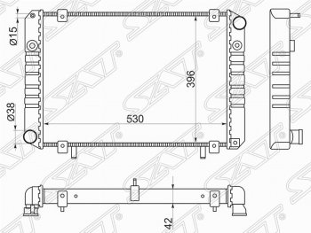 Радиатор двигателя SAT (трубчатый, МКПП, без кондиционера) ГАЗ Соболь 2310 1-ый рестайлинг шасси (2003-2010)