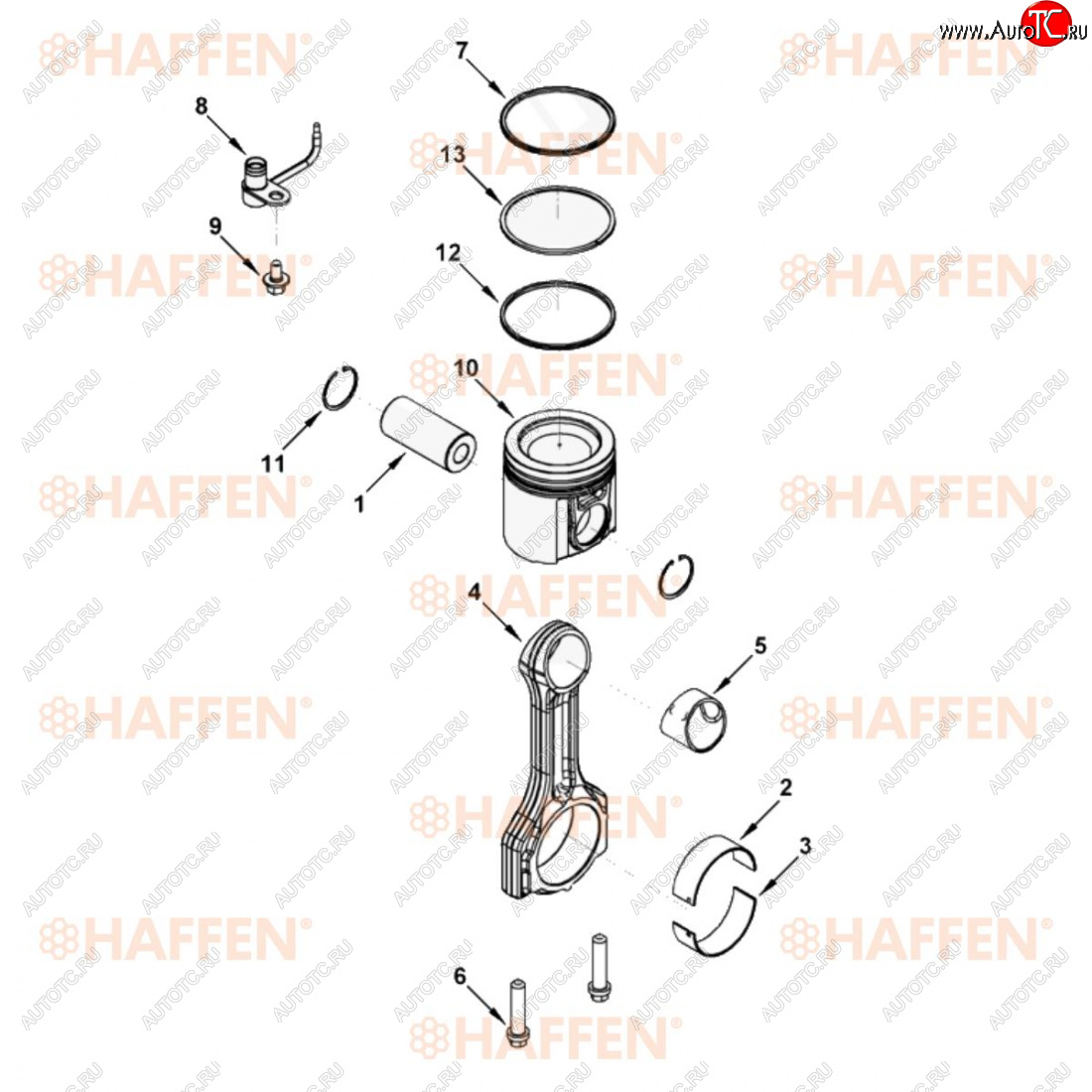 5 399 р. Комплект вкладышей шатунных (оригинал) ISF 2.8 HAFFEN ГАЗ Соболь 2752 дорестайлинг цельнометаллический фургон (1998-2002)  с доставкой в г. Санкт‑Петербург