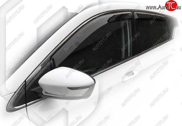 2 799 р. Дефлектора окон CA-Plastic  Geely Coolray  SX11 (2018-2023) дорестайлинг (Classic полупрозрачный, Без хром молдинга)  с доставкой в г. Санкт‑Петербург