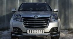 12 499 р. Защита переднего бампера (Ø63 мм, нержавейка, турбированый) Russtal Great Wall Hover H3  рестайлинг (2014-2016)  с доставкой в г. Санкт‑Петербург. Увеличить фотографию 1