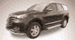 14 999 р. Алюминиевые пороги Slitkoff Optima Silver  Great Wall Hover H3 (2014-2016)  рестайлинг  с доставкой в г. Санкт‑Петербург. Увеличить фотографию 2