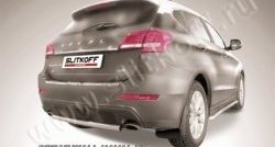 7 399 р. Защита заднего бампера из короткой трубы диаметром 57 мм Slitkoff  Haval H2 (2014-2021) (Нержавеющая сталь)  с доставкой в г. Санкт‑Петербург. Увеличить фотографию 1