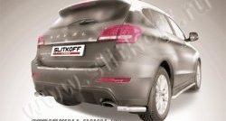 Защита заднего бампера из двух боковых уголков диаметром 57 мм Slitkoff Haval (Хавал) H2 (Н2)  1 (2014-2020) 1