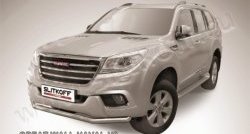 10 299 р. Одинарная защита переднего бампера диаметром 57 мм Slitkoff Haval H9 дорестайлинг (2015-2017) (Нержавейка, Полированная)  с доставкой в г. Санкт‑Петербург. Увеличить фотографию 1