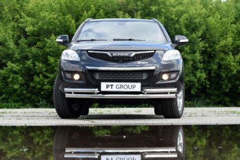 Защита переднего бампера Petroil Tuning (Ø63/51 мм) Haval H5 2 (2020-2024)