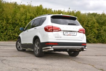 25 999 р. Защита порогов из трубы Ø63 Petroil Tuning  Haval H6 (2013-2023) (Нержавеющая полированная сталь)  с доставкой в г. Санкт‑Петербург. Увеличить фотографию 2