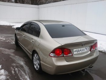 3 399 р. Лип спойлер АВТОКРАТ Honda Civic FD седан дорестайлинг (2005-2008) (Неокрашенный)  с доставкой в г. Санкт‑Петербург. Увеличить фотографию 1