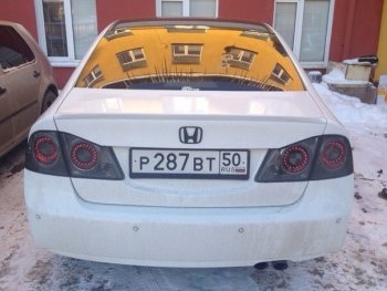 3 399 р. Лип спойлер АВТОКРАТ Honda Civic FD седан дорестайлинг (2005-2008) (Неокрашенный)  с доставкой в г. Санкт‑Петербург. Увеличить фотографию 2