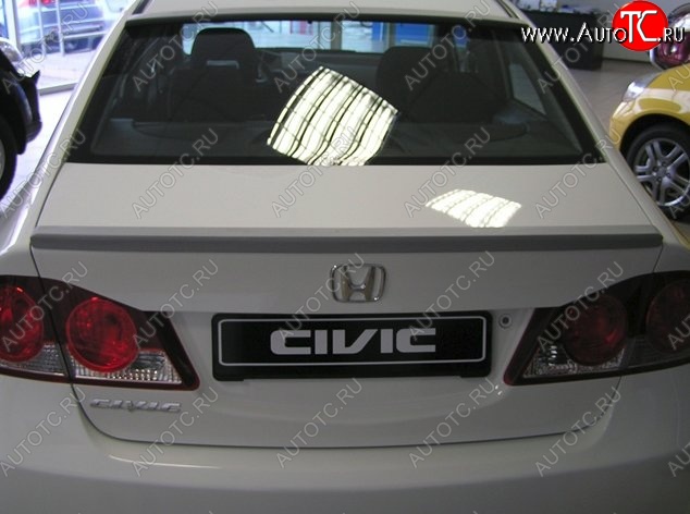 4 149 р. Лип спойлер CT Honda Civic FD седан дорестайлинг (2005-2008) (Неокрашенный)  с доставкой в г. Санкт‑Петербург