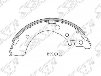 1 199 р. Колодки тормозные задние SAT Honda Civic EJ,EK,EM седан дорестайлинг (1995-1998)  с доставкой в г. Санкт‑Петербург. Увеличить фотографию 1