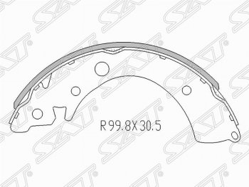 1 249 р. Колодки тормозные задние SAT  Honda Civic  FK,FN - Jazz  с доставкой в г. Санкт‑Петербург. Увеличить фотографию 1