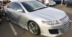 25 899 р. Передний бампер EVO Honda Accord 7 седан CL дорестайлинг (2002-2005)  с доставкой в г. Санкт‑Петербург. Увеличить фотографию 1