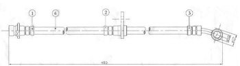 Тормозной шланг передний SAT (правый)  Accord ( CL,  CM), Inspire  4