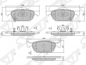 Колодки тормозные SAT (передние) Honda Accord CW универсал рестайлинг (2011-2013)