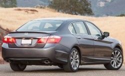 3 499 р. Лип спойлер Сабля Honda Accord CR седан дорестайлинг (2013-2016) (Неокрашенный)  с доставкой в г. Санкт‑Петербург. Увеличить фотографию 2