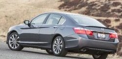 3 499 р. Лип спойлер Сабля Honda Accord CR седан дорестайлинг (2013-2016) (Неокрашенный)  с доставкой в г. Санкт‑Петербург. Увеличить фотографию 3