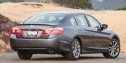 3 499 р. Лип спойлер Сабля Honda Accord CR седан дорестайлинг (2013-2016) (Неокрашенный)  с доставкой в г. Санкт‑Петербург. Увеличить фотографию 4