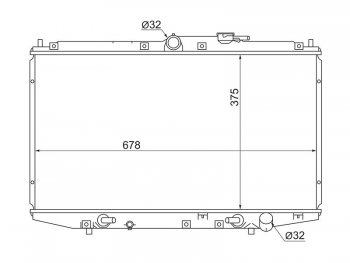 Радиатор двигателя SAT (пластинчатый, МКПП/АКПП, F23A 2.3) Honda (Хонда) Avancier (Авансьер) (1999-2003)