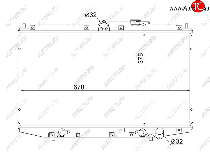 7 399 р. Радиатор двигателя SAT (пластинчатый, МКПП/АКПП, F23A 2.3)  Honda Avancier (1999-2003)  с доставкой в г. Санкт‑Петербург