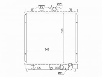 Радиатор двигателя SAT (трубчатый, МКПП/АКПП) Honda Capa (1998-2002)