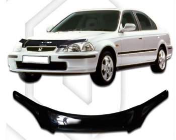 Дефлектор капота (EK2, EK3, EK4, EK9) CA-Plastic Honda Civic 6 EJ,EK,EM дорестайлинг, хэтчбэк 3 дв. (1995-1998)