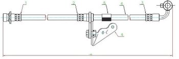 1 329 р. Левый тормозной шланг передний SAT  Honda Civic  EJ,EK,EM - partner  с доставкой в г. Санкт‑Петербург. Увеличить фотографию 1