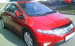 2 069 р. Дефлектор капота NovLine  Honda Civic  FK,FN (2005-2011) хэтчбэк 5 дв. дорестайлинг, хэтчбэк 5 дв. рестайлинг  с доставкой в г. Санкт‑Петербург. Увеличить фотографию 1