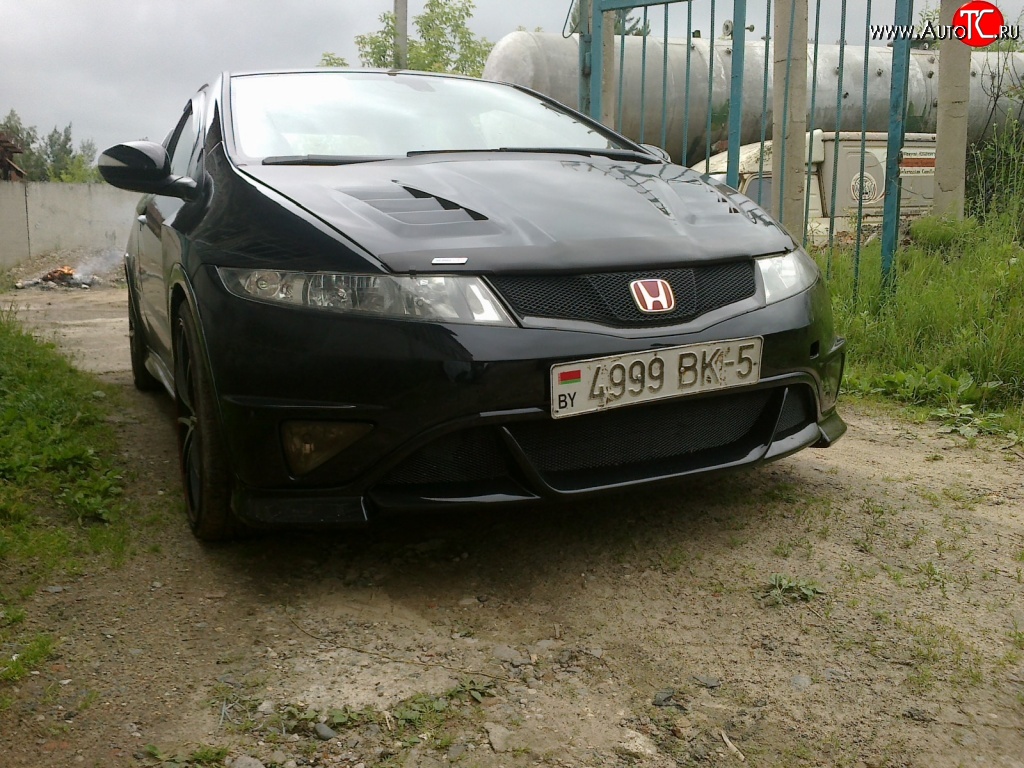 12 899 р. Пластиковый капот Sport Honda Civic FK,FN хэтчбэк 5 дв. дорестайлинг (2005-2008)  с доставкой в г. Санкт‑Петербург