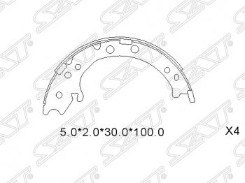 1 649 р. Колодки ручного тормоза SAT  Honda CR-V  RE1,RE2,RE3,RE4,RE5,RE7 (2007-2012) дорестайлинг, рестайлинг  с доставкой в г. Санкт‑Петербург. Увеличить фотографию 1