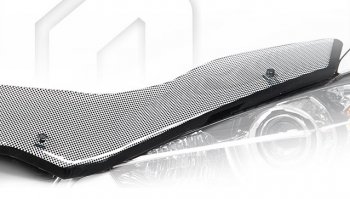 1 989 р. Дефлектор капота CA-Plastiс  Honda CR-V  RM1,RM3,RM4 (2012-2015) (Шелкография черная)  с доставкой в г. Санкт‑Петербург. Увеличить фотографию 1