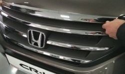 2 999 р. Накладка на капот СТ Honda CR-V RM1,RM3,RM4 дорестайлинг (2012-2015)  с доставкой в г. Санкт‑Петербург. Увеличить фотографию 2