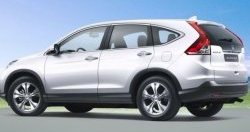 2 149 р. Накладки на внешние ручки дверей СТ Honda CR-V RM1,RM3,RM4 дорестайлинг (2012-2015) (Неокрашенные)  с доставкой в г. Санкт‑Петербург. Увеличить фотографию 3