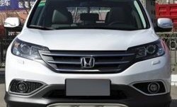 9 749 р. Накладка на передний бампер CT Honda CR-V RM1,RM3,RM4 дорестайлинг (2012-2015) (Неокрашенная)  с доставкой в г. Санкт‑Петербург. Увеличить фотографию 1