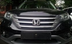 1 469 р. Сетка на бампер (2.0) Russtal (черная)  Honda CR-V  RM1,RM3,RM4 (2012-2015)  с доставкой в г. Санкт‑Петербург. Увеличить фотографию 3