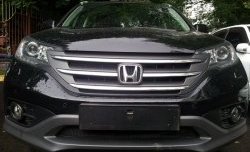 1 469 р. Сетка на бампер (2.0) Russtal (черная)  Honda CR-V  RM1,RM3,RM4 (2012-2015)  с доставкой в г. Санкт‑Петербург. Увеличить фотографию 4