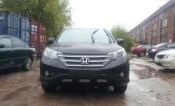 2 059 р. Сетка на бампер (2.4) Russtal (хром) Honda CR-V RM1,RM3,RM4 дорестайлинг (2012-2015)  с доставкой в г. Санкт‑Петербург. Увеличить фотографию 3