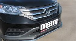 13 999 р. Защита переднего бампера (2 трубыØ42 мм, нержавейка) Russtal Honda CR-V RM1,RM3,RM4 дорестайлинг (2012-2015)  с доставкой в г. Санкт‑Петербург. Увеличить фотографию 1