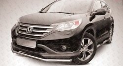 10 299 р. Одинарная защита переднего бампера из трубы диаметром 57 мм Slitkoff  Honda CR-V  RM1,RM3,RM4 (2012-2015) (Нержавейка, Полированная)  с доставкой в г. Санкт‑Петербург. Увеличить фотографию 1