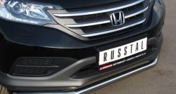 12 499 р. Одинарная защита переднего бампера диаметром 63 мм Russtal  Honda CR-V  RM1,RM3,RM4 (2012-2015) дорестайлинг  с доставкой в г. Санкт‑Петербург. Увеличить фотографию 2