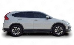 Защита порогов из круглой трубы диаметром 63 мм (рестайлинг) Russtal Honda CR-V RM1,RM3,RM4 дорестайлинг (2012-2015)