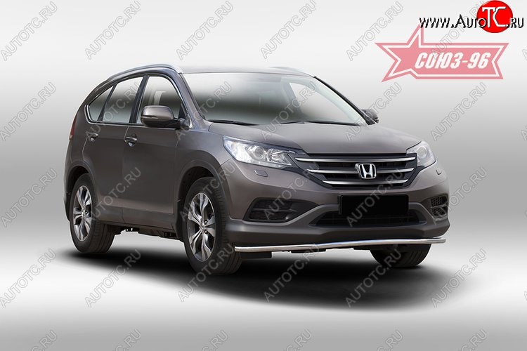 11 384 р. Защита переднего бампера одинарная Souz-96 (d42) Honda CR-V RM1,RM3,RM4 дорестайлинг (2012-2015)  с доставкой в г. Санкт‑Петербург