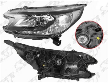 11 899 р. Левая фара передняя SAT  Honda CR-V  RM1,RM3,RM4 (2012-2015) дорестайлинг (Галоген, с электрокорректором, не диодная)  с доставкой в г. Санкт‑Петербург. Увеличить фотографию 1