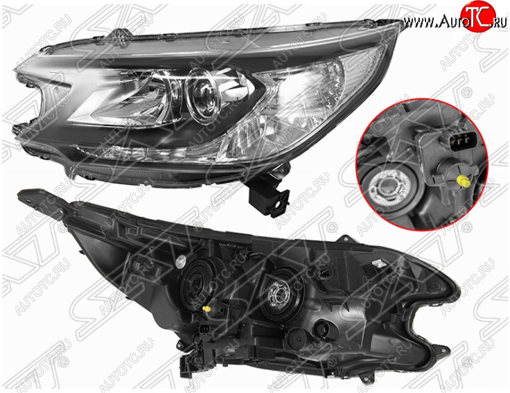 11 899 р. Левая фара передняя SAT  Honda CR-V  RM1,RM3,RM4 (2012-2015) дорестайлинг (Галоген, с электрокорректором, не диодная)  с доставкой в г. Санкт‑Петербург