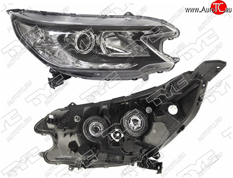 7 299 р. Правая фара передняя TYC  Honda CR-V  RM1,RM3,RM4 (2012-2015) дорестайлинг (Галоген, с электрокорректором)  с доставкой в г. Санкт‑Петербург