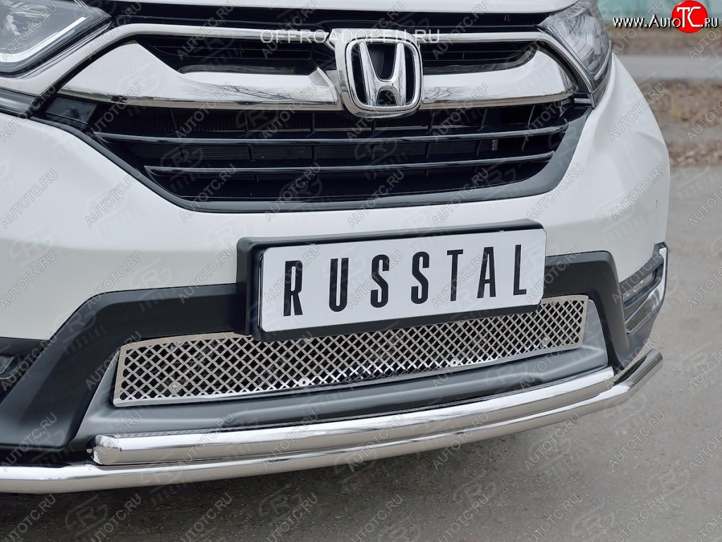 1 799 р. Решетка радиатора Russtal (лист)  Honda CR-V  RW,RT (2016-2020) дорестайлинг (Неокрашенная)  с доставкой в г. Санкт‑Петербург