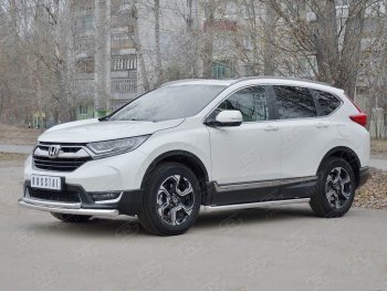 14 999 р. Защита переднего бампера (2 трубыØ63 и 42 мм, нержавейка) Russtal Honda CR-V RW,RT дорестайлинг (2016-2020)  с доставкой в г. Санкт‑Петербург. Увеличить фотографию 3