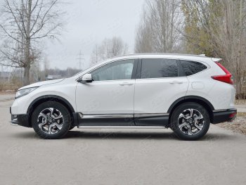 20 749 р. Широкая защита порогов с листом Russtal Honda CR-V RW,RT дорестайлинг (2016-2020)  с доставкой в г. Санкт‑Петербург. Увеличить фотографию 2