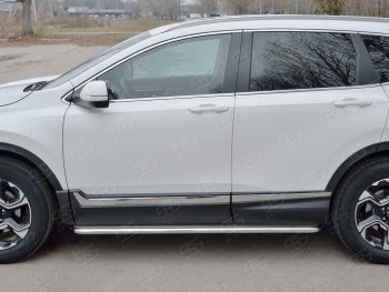 38 999 р. Широкая защита порогов SLITKOFF v3 Honda CR-V RW,RT дорестайлинг (2016-2020)  с доставкой в г. Санкт‑Петербург. Увеличить фотографию 2