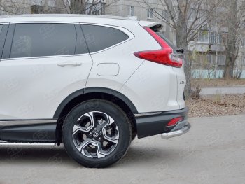 17 799 р. Защита заднего бампера (Ø63 и 42, дуги, нержавейка) SLITKOFF Honda CR-V RW,RT дорестайлинг (2016-2020)  с доставкой в г. Санкт‑Петербург. Увеличить фотографию 4