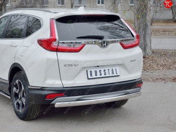 15 649 р. Защита заднего бампера (Ø75x42 мм, нержавейка) Russtal Honda CR-V RW,RT дорестайлинг (2016-2020)  с доставкой в г. Санкт‑Петербург. Увеличить фотографию 3